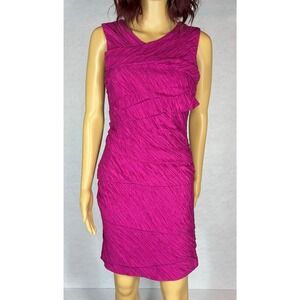 Suzi Chin for Maggy Boutique Mini Dress size 8 Fuschia Sleeveless Party